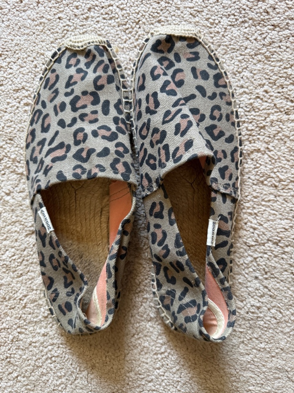 Soludos Leopard Print Espadrilles in Tan and Black